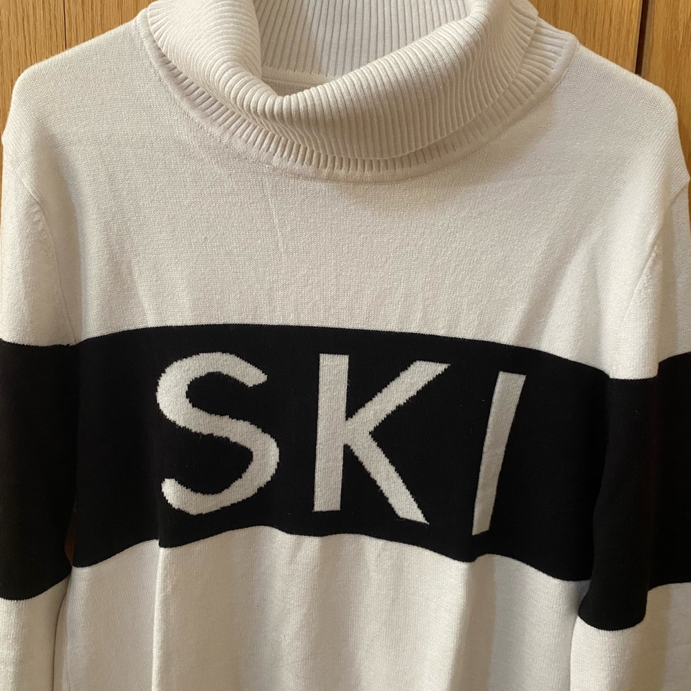 SKI sweater XL. Black and White. Very cute and warm, excellent condition ⛷️⛷️ - Picture 2 of 8